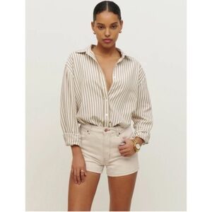 Reformation Cowboy High Rise Jean Shorts 24 2.5”